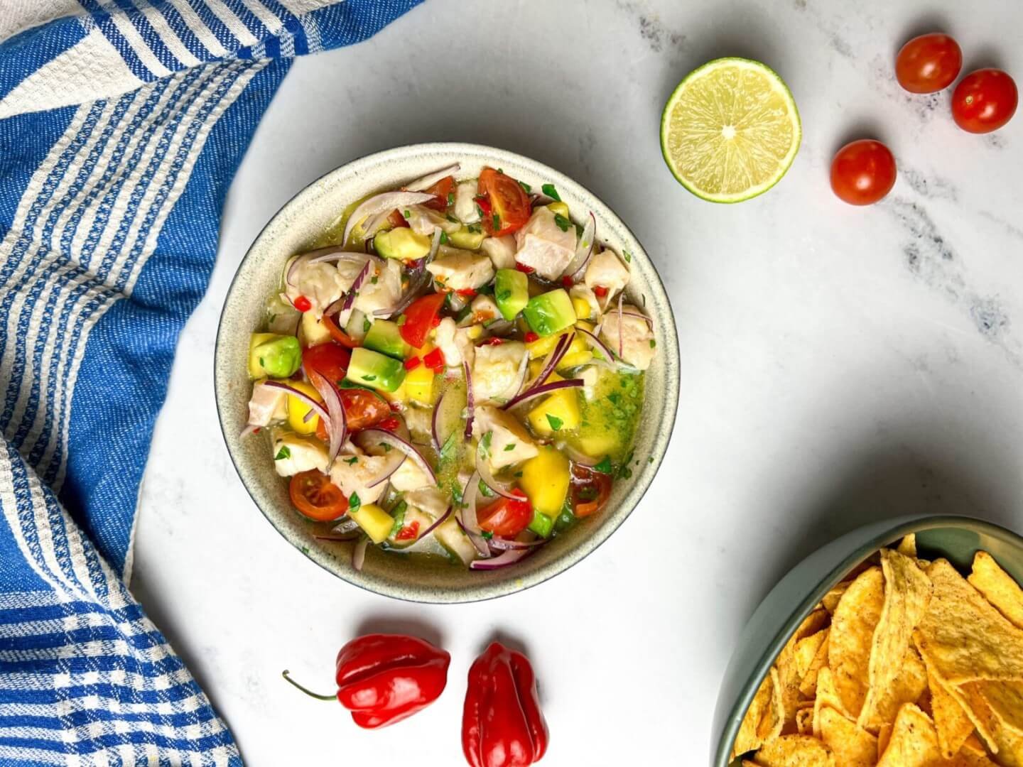 Sevičė („ceviche“) su jūriniu ešeriu