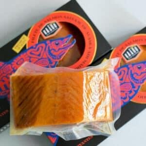 Aliaskos laukinė lašiša „Keta", šalto rūkymo, porcija (~200g.)