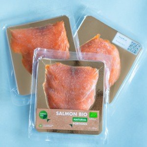 Atlanto lašiša. Filė šalto rūkymo. Ekologiška - BIO (100g.)